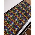 thumbnail image 6 of Stair Treads for Wooden Steps, Colorful Morocco Peel and Stick Stair Treads with Reusable Adhesive, Modern Geometric Abstract Art Non Slip Indoor Stairs Runner Rugs Mats for Elders Dogs 8"x30" 4PCS, 6 of 6