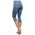 thumbnail image 6 of luvamia Capri Pants for Women High-Rise Cropped Jeans Distressed Summer Denim Capris Size M Fit Size 8 Size 10, 6 of 8