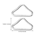 thumbnail image 2 of FRCOLOR Triangle Shaped Buckles for Trampoline Use Galvanized Steel Silver Color Durable and Safe for Indoor and Outdoor 35 Pieces, 2 of 7