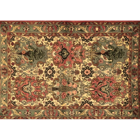 Ahgly Company Indoor Rectangle Persian Brown Traditional Area Rugs, 4' x 6'