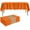 Orange, variant on Cterwk 2 Pack Plastic Tablecloths Lightweight Disposable Table Covers Waterproof Plastic Table Cloths for BBQ Picnic Birthday Wedding Parties, 54" x 108"