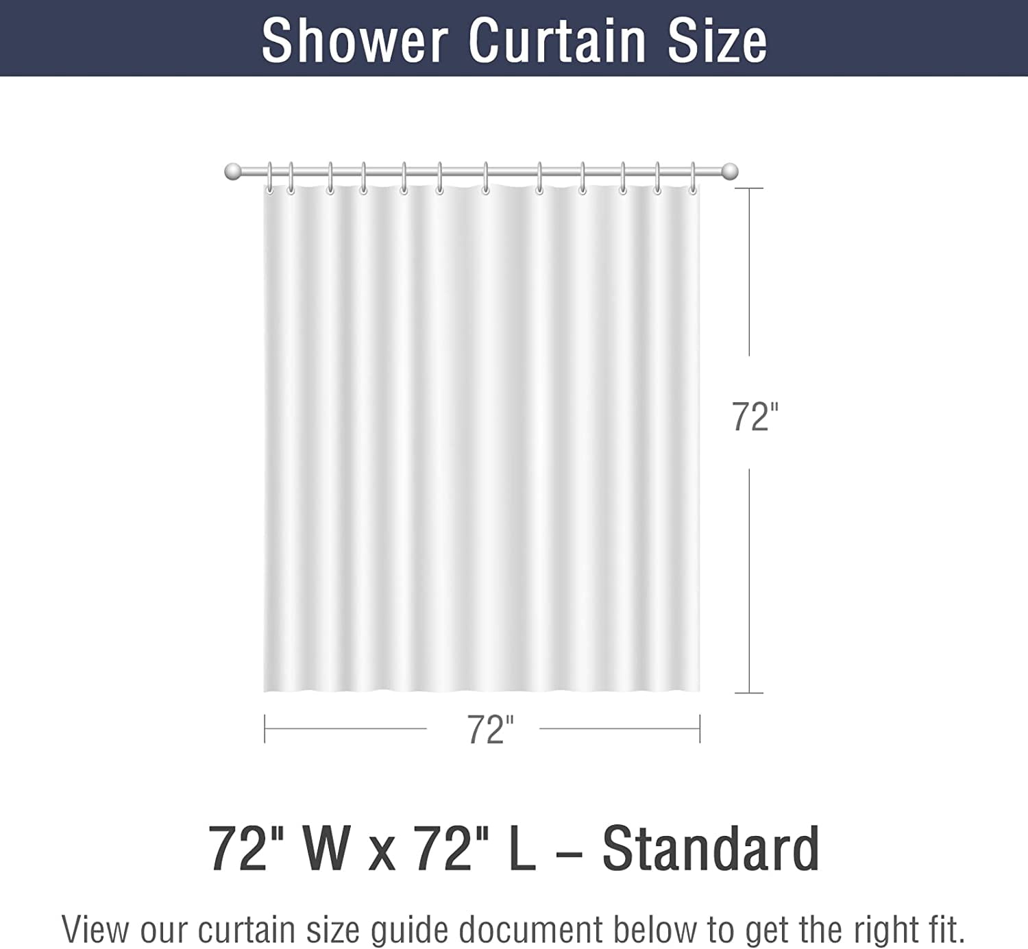 Blue Marble Shower Curtain, Abstract Royal Blue Fabric Shower Curtain for Bathroom, Modern Ombre Watercolor Ink Art Shower Curtain Set with Hooks, 72 x 72