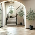 thumbnail image 4 of Ataucjin 4/5/6FT 1PCS Artificial Eucalyptus Tree Modern Large Fake Plant In Pot Faux Floor Plant Fake Silk Trees For Indoor Outdoor Home Office Housewares Gift Decor, 4 of 5