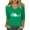 Green, variant on HaoXianJian St Patricks Day Shirts for Women V-Neck 2025 Casual 3/4 Sleeve Irish Love Heart Shamrock Graphic T shirt Green Saint Patty's Tunic Tops Plus Size 4X 5X Valentine's Day