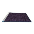 thumbnail image 2 of Ahgly Company Machine Washable Indoor Round Abstract Blue Contemporary Area Rugs, 5' Round, 2 of 4