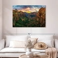 thumbnail image 2 of Elephant Stock Zion National Park At Sunset Wall Art - Horizontal Canvas Wall Art - Living Room Wall Decor - Nature Canvas - Blue And Brown Decor - 45" x 30", 2 of 8
