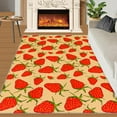thumbnail image 6 of Red Strawberry Rug, Simple Fruit Area Rugs For Bedroom, Upholstery Carpet With Non-Slip Backing, Soft Washable Rugs For Living Room Study Room, 6 of 7