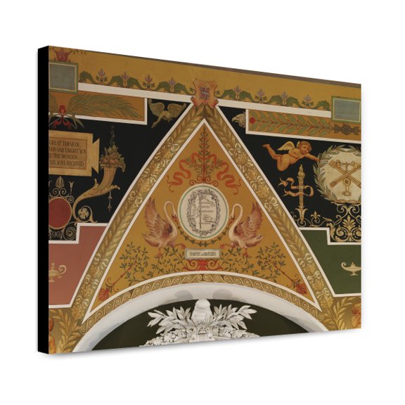 Canvas Print: Second Floor Corridor. Printers' Marks+columns. Printer's Mark Of