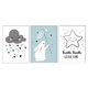 thumbnail image 4 of 3 Panel 50 *70 cm Cuadros Pintura Nubes Estrella Conejo Adorno Hogar Casa BLESIY Arte de la pared de la impresión de la lona, 4 of 8