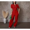 thumbnail image 3 of Jumpsuit YSINTL pantalones anchos de cintura alta para mujer, 3 of 5