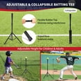 thumbnail image 5 of 7x7 ft Baseball & Softball Practice Net with Bow Frame for Batting, Hitting, Pitching, Portable Baseball Throwing Net with 2 Strike Zone Batting Tee, Carry Bag, Great for All Levels, 5 of 16