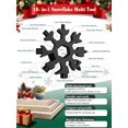 thumbnail image 3 of PYYNA-18-in-1 Snowflake Multi Tool – Stainless Steel with Bottle Opener & Wrench,Compact EDC Tool for Camping,Fishing,Hiking, Stocking Stuffers,Gifts for Men,Dad,Husband (Silver + Black), 3 of 4