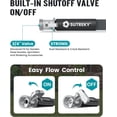 thumbnail image 3 of 100ft Garden Hose, Ultra Lightweight All-Weather Water Hose,  & Flexible, Built-in Valve, Leak-free Connections, TPU Water Hose, Drinking Water Safe, 3 of 6