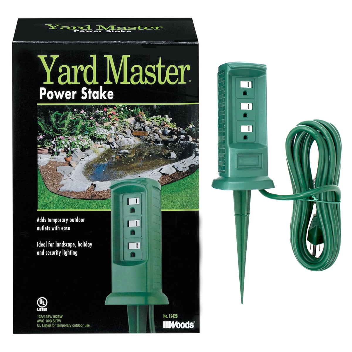 Yard Master 3 Outlet Stake And Cord 15 Feet