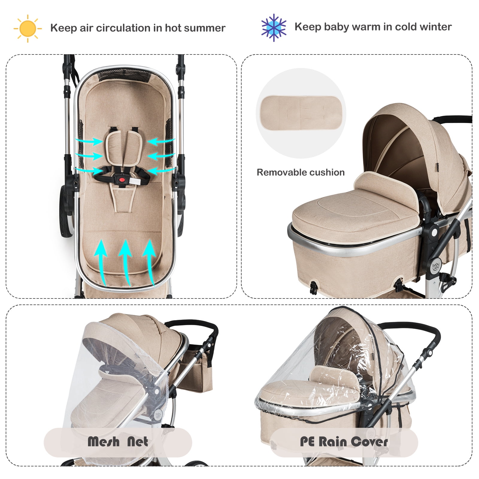 Egg pram frosted steel cheap
