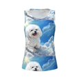 thumbnail image 3 of Picia Cute Cloud Bichon Frise Pattern Women's Workout Tank Top,Breathable Activewear,Slim Fit Athletic Top,Versatile Workout Moisture-wicking top-X-Large, 3 of 9