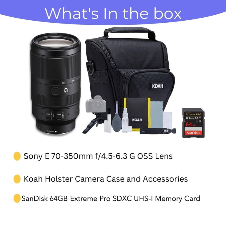 Sony E 70-350mm f/4.5-6.3 G OSS Lens - Telephoto Zoom Lens with