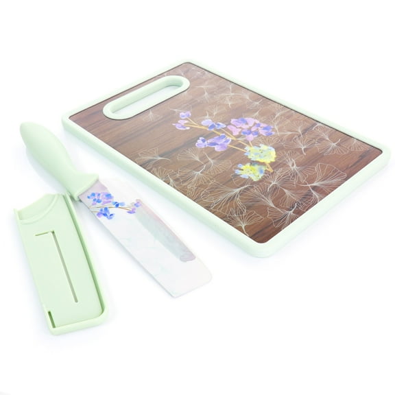 Gibson Elite Lavender Cottage 3 Piece Knife Cutlery Set in Floral