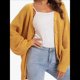 thumbnail image 2 of Suéteres Tipo Cárdigan para Mujer, de Larga, con Botones y Gran Tamaño, de Punto. Amarillo Anaranjado L, 2 of 5
