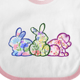 thumbnail image 4 of Inktastic Floral Easter Bunnies Boys or Girls Baby Bib, 4 of 4