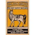 thumbnail image 3 of Phillumenart 11x14 Black Modern Framed Museum Art Print Titled - Golden Horse Avg. 50s Safety Matches, 3 of 5