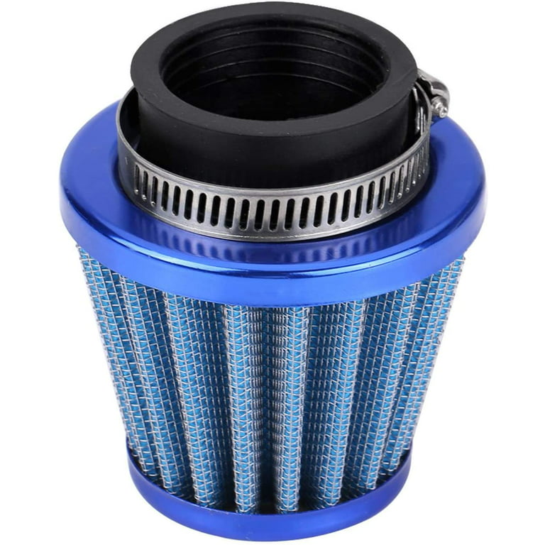 38Mm Air Filter Round Cone Universal Auto Cold Air Intake Induction Kit For  Off-Road Motorcycle Atv Four Pit Bike(Blue)