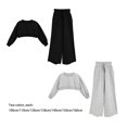 thumbnail image 4 of Sonducket Conjunto de pantalones cortos informales para niña, ropa de algodón de manga larga para viajar en primavera, pantalones con cordón, Type3 NO3, 4 of 6