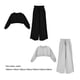 thumbnail image 4 of Guardurnaity Conjunto de pantalones cortos para niña, fiesta de viaje, banquete, manga larga, ropa de algodón de Color sólido, pantalones, regalo conjuntos de ropa Negro 140cm, 4 of 6
