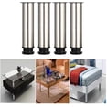 thumbnail image 5 of 4 patas ajustables: altura 200 mm, patas gruesas para muebles, altura ajustable 0-15 mm, patas de mesa, patas para muebles, acero inoxidable cepillado - tornillos de acero inoxidable incluidos, 5 of 5