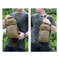 thumbnail image 4 of Qarigey Bolsa de pecho ligera e impermeable para hombre, adecuada para acampar y hacer senderismo, bandolera, capacidad de bolsa de pecho Bolsas de mensajero y de hombro c.p., 4 of 6