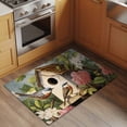 thumbnail image 2 of Entrance Runner Rug 2'x3', Vintage Birdhouse Non-slip Doormat for Indoor Outdoor Entrance, Spring Floral Birds Botanical Washable Throw Floor Mat for Front Door/Living Room/Bedroom/Bathroom/Kitchen, 2 of 9
