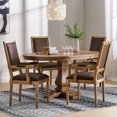 thumbnail image 2 of Ashlyn French Country Wood 5-Piece Expandable Dining Set, Natural and Brown, 2 of 13