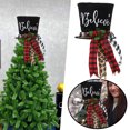 thumbnail image 2 of Adorno Para La Copa Del Árbol De Navidad Adorno Para Árboles De Interior Sombrero Hongo Negro Con Lazos Rojos Para El Árbol De Navidad De Casa Adornos Para La Copa Del Árbol Año Mejor, 2 of 8