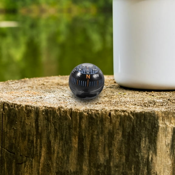 WHAMVOX Mini Car Compass for Kids Playing Sturdy Plastic Black Compass for Dashboard Hiking and Motorcycle