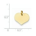 thumbnail image 2 of 14k Yellow Gold Heart Charm - .5 Grams - Measures 14.7x14.1mm, 2 of 2