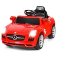 thumbnail image 4 of Gymax Voiture Électrique pour Enfants Mercedes-Benz SLS avec Télécommande Parentale R/C MP3 Rouge, 4 of 9