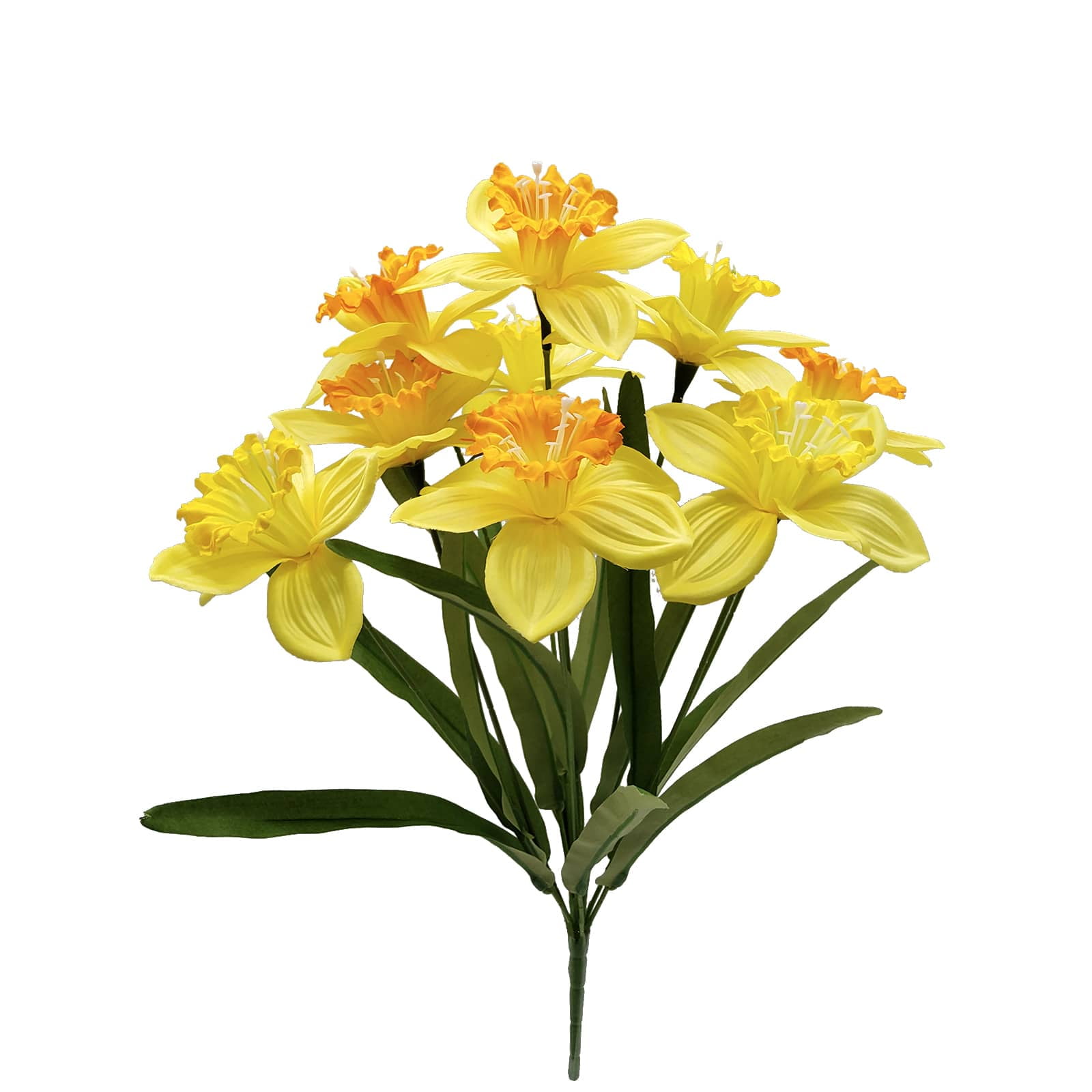 Mainstays 20" Artificial Floral Bush, Daffodil Flower, Yellow Color