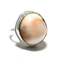 thumbnail image 2 of Mother Of Pearl Gemstone Handmade 925 Sterling Silver Ring Size 6.5, 2 of 2