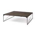 thumbnail image 1 of homeroots Salon 376294 Table Basse Carrée en Bois et Base en Métal Noir, 1 of 1