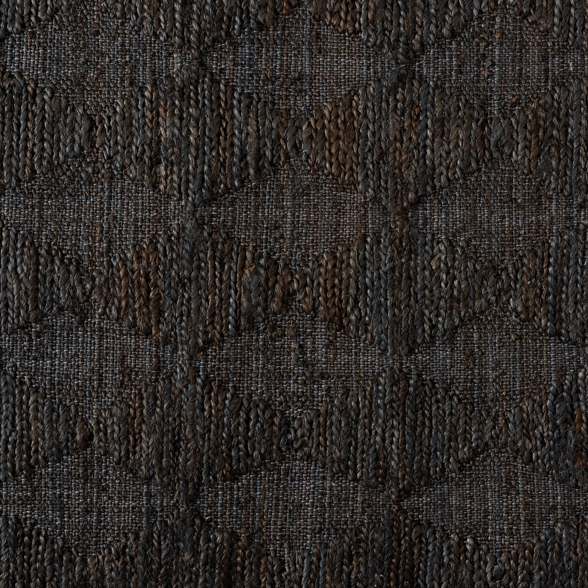 Baxton Studio Burma Modern and Contemporary Dark Grey Hand-Knotted Hemp Area Rug