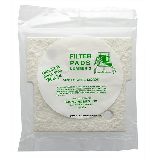 Sterile (0.5 Micron) Filter Pads for Buon Vino Mini Jet Filter System