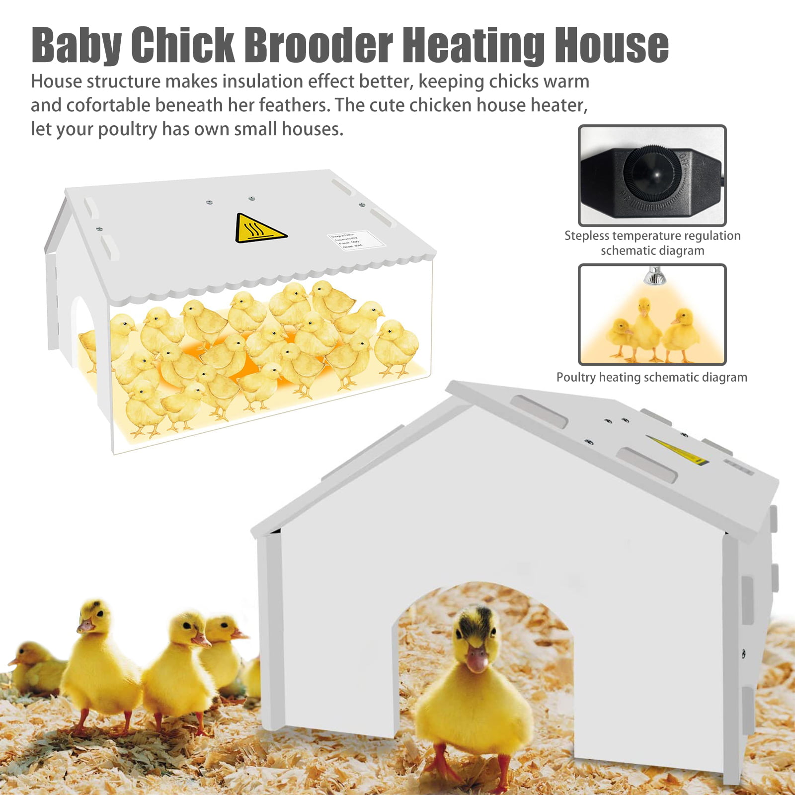 Chicken Brooder Heater Durable Electric Heating Plate Poultry Pet Supply 10x10 