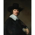 thumbnail image 2 of Johannes Cornelisz Verspronck 15x18 Black Ornate Wood Framed Double Matted Museum Art Print Titled - Portrait of a Man (1645), 2 of 5