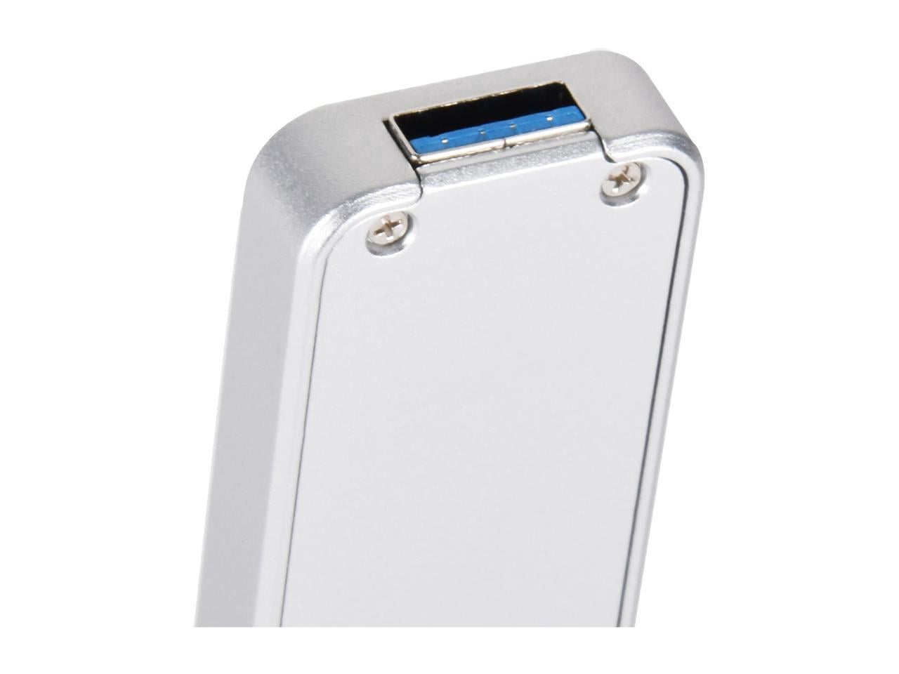 SilverStone Mobile Series SST-MS09S Silver M.2 SATA External SSD Enclosure with USB 3.1 Gen 2
