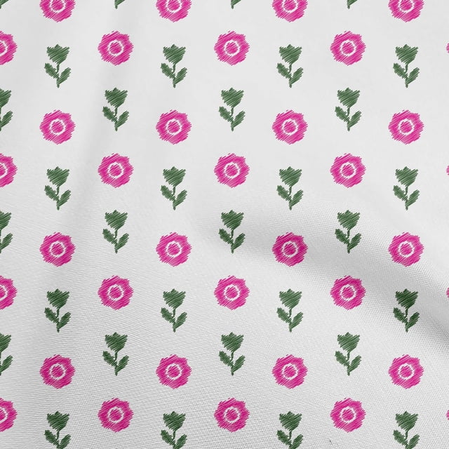 oneOone Rayon Green Fabric Block Craft Projects Decor Fabric Printed By The Yard 56 Inch Wide-8C
