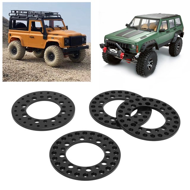 Anneau de Cadenas Extérieur, Anneau de Roue de Cadenas Réutilisable Attrayant 1.9 Pouces Usinage CNC Facile à Installer Résistant à l'Usure pour Voitures RC 1/10 Noir, Argent, Rouge