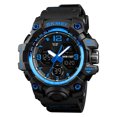 thumbnail image 1 of Reloj impermeable con pantalla dual, luz de fondo, esfera redonda, deportes, reloj de pulsera digital, alarma, cronómetro seitruly EL4547-02, 1 of 2