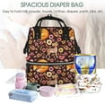 thumbnail image 5 of Pofeuu Woodland Creatures Floral Print Diaper Bag Backpack, Multifunction Travel Pack Maternity Baby Changing Bags, Large Capacity, Waterproof, 5 of 6