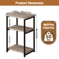 thumbnail image 5 of M optimized 3 Tier End Table with Storage, Side Table Sofa Couch Table, Night Stand Storage Shelf, with Durable Metal Frame for Living Room, Bedroom, Bathroom, 5 of 9