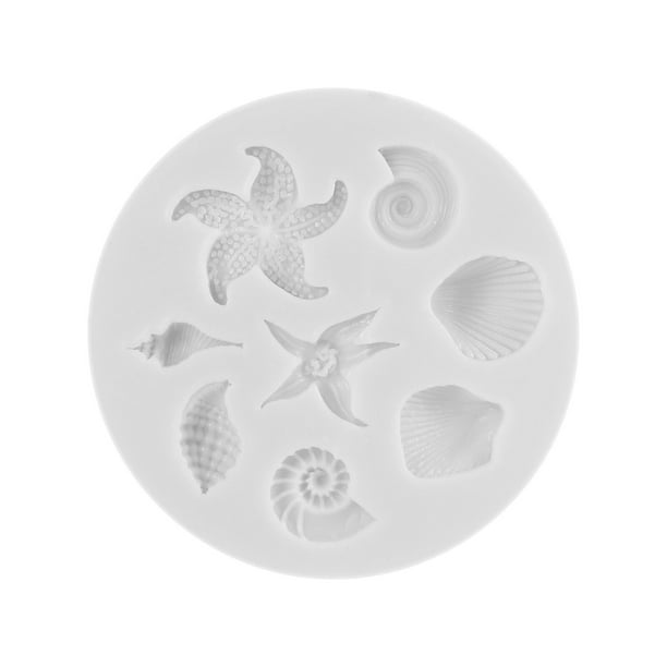 Injueey Molde de silicona para manualidades, moldes para forma, panadería, hogar, océano, artesanía de azúcar, Fondant, herramienta de Herramientas y accesorios para hornear gris blanco Injueey JJ16610-00